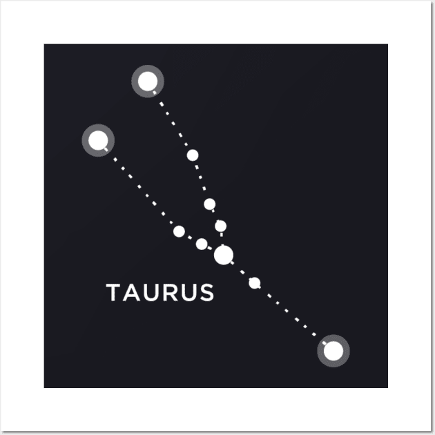 Taurus Zodiac Constellation Sign Wall Art by writewin